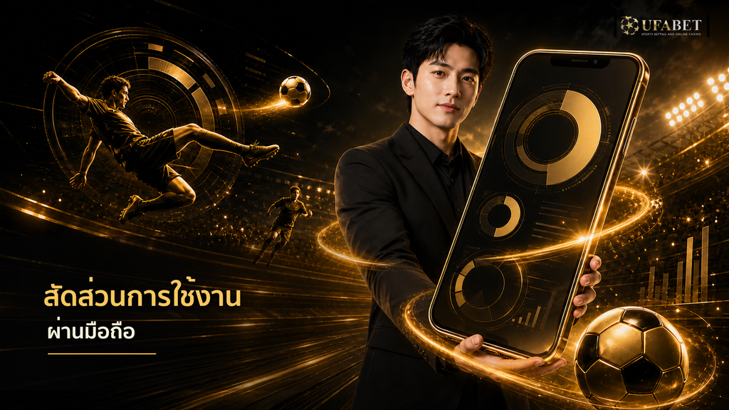 สัดส่วนการใช้งานผ่านมือถือของผู้ใช้แพลตฟอร์ม UFABET